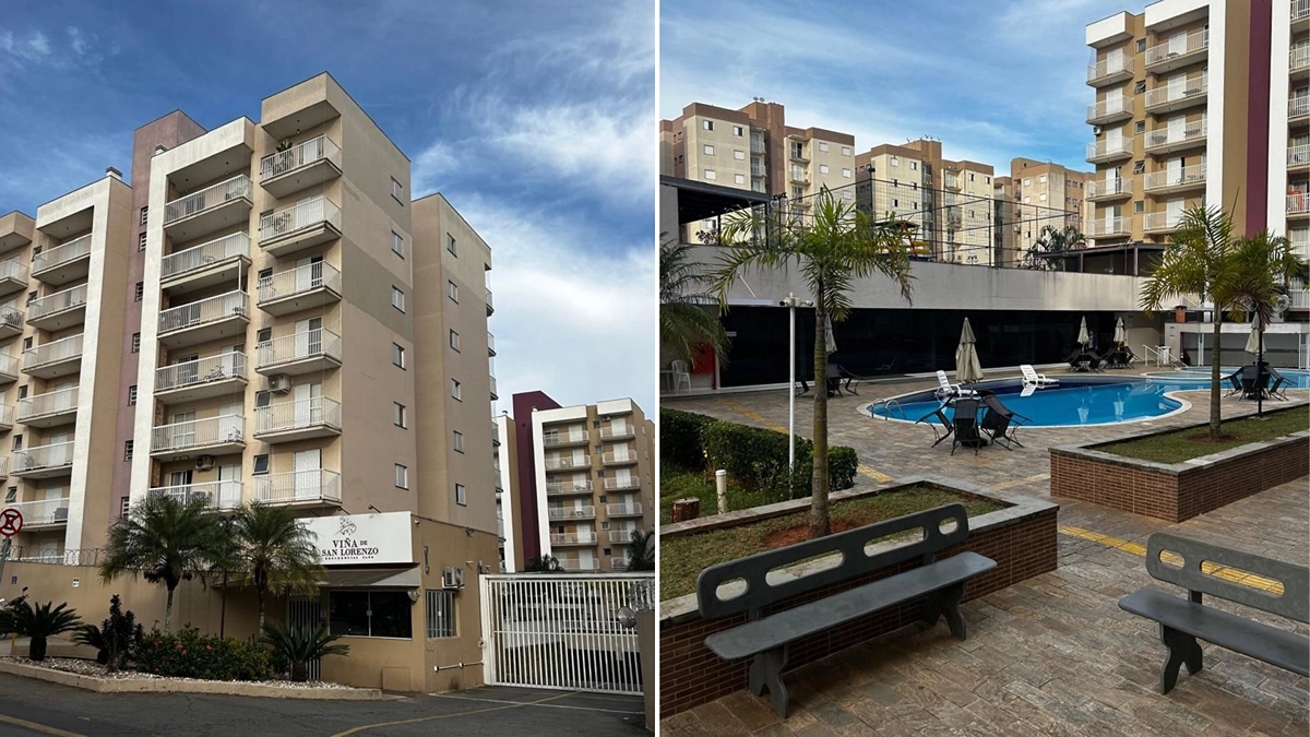 Foto de Apartamento com suíte, varanda gourmet, 2 vagas e vista panorâmica no Vinas São Lourenço.