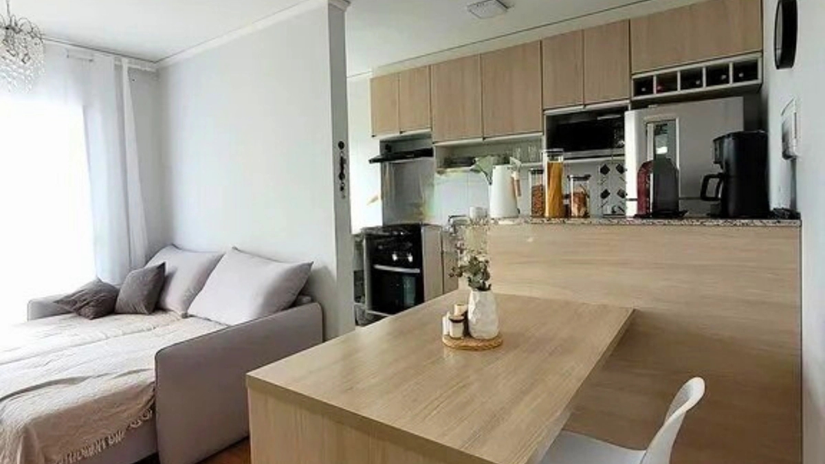 Foto de Apartamento semimobiliado à venda no Cond. Jaguary I – Bragança Paulista/SP. 2 dormitórios, cozinha equipada, 1 vaga. Aceita financiamento.